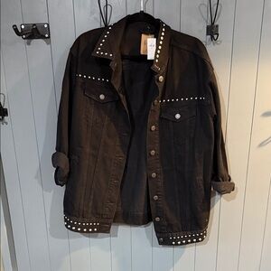 Gap Studded Black Denim Jacket